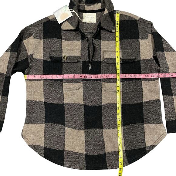Thread & Supply Darius Jacket 1X Taupe Black Check Preppy Classic - Picture 6 of 11